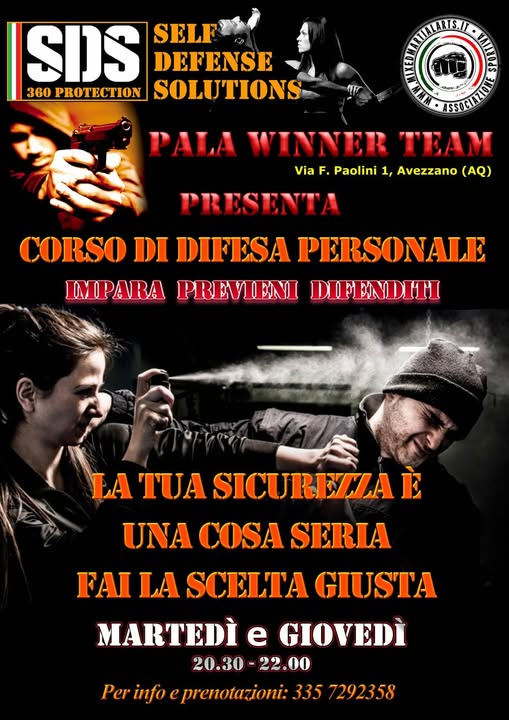 Corso di difesa personale 2024 al Pala Winner Team